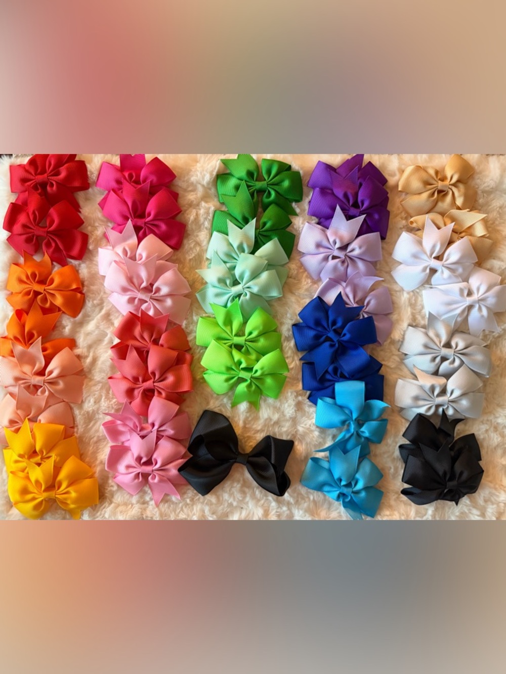 🎀38Pc Boutique Grosgrain Ribbon Hair Bow Set🎀  ~Girls 3”